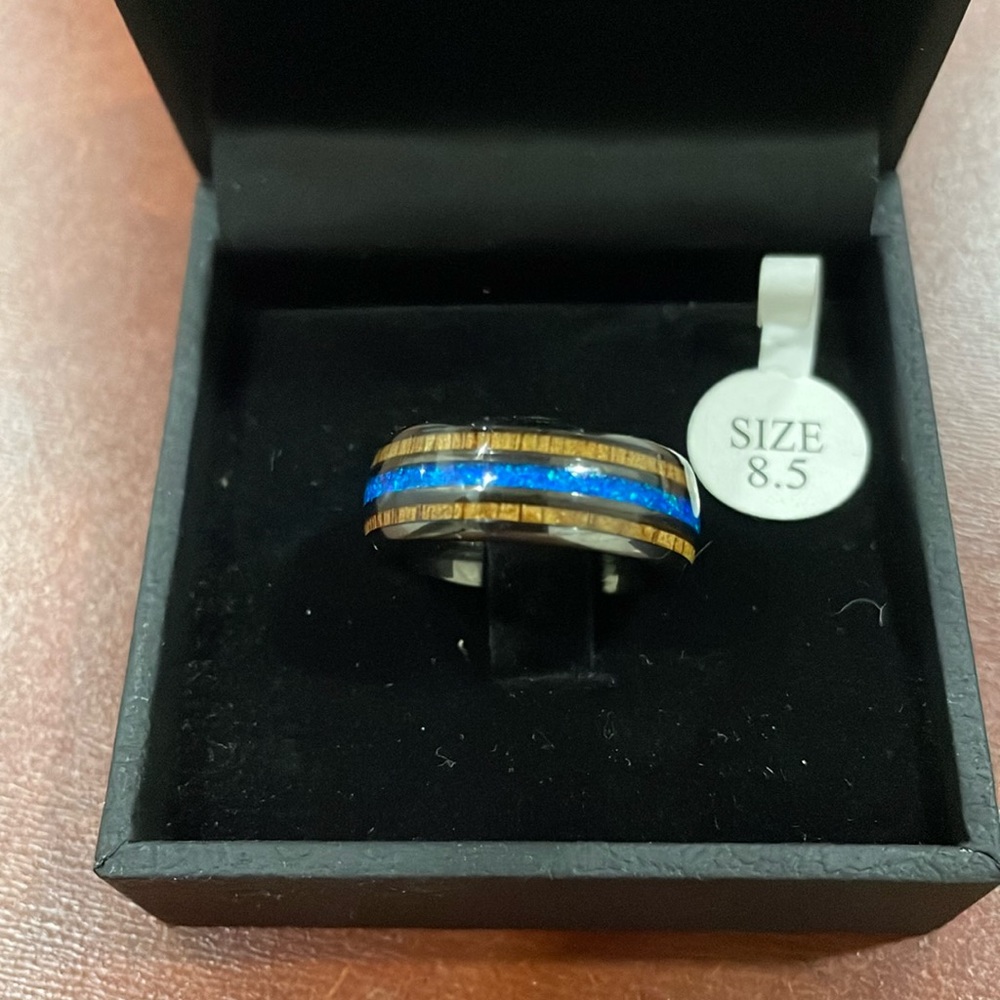 Gunmetal Tungsten Carbide mens ring band